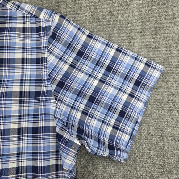 Ralph Lauren Shirt Mens XL Blue Plaid Short Sleeve Oxford Cloth Button Down - Picture 12 of 15